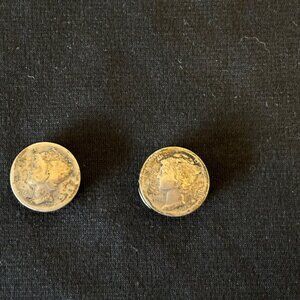 4 Coin Button Covers  incl. mercury dime